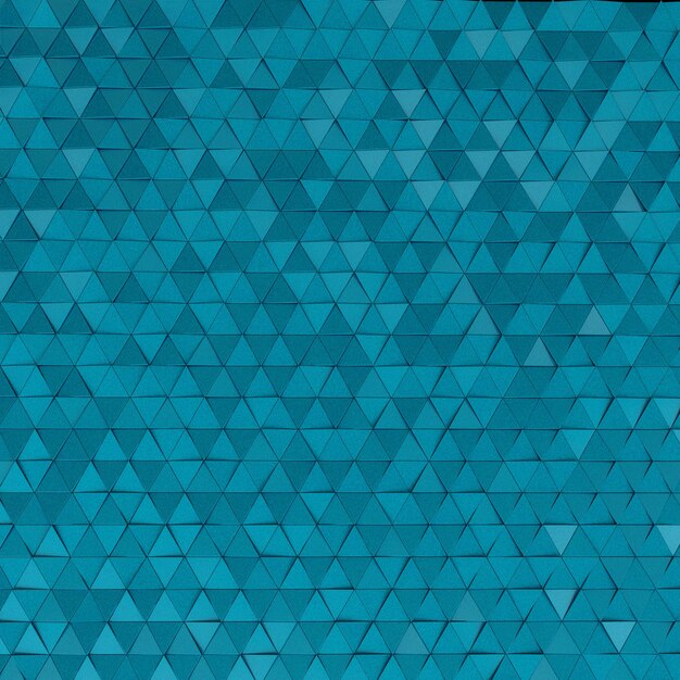 Sfondo blu mosaico geometrico a forma triangolare. Rendering 3D.