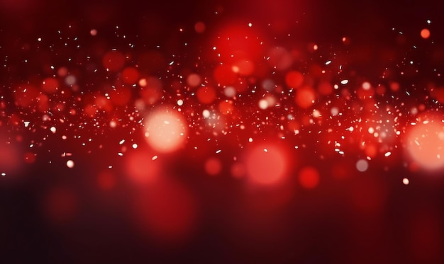 sfondo bokeh astratto di particelle di luce rossa