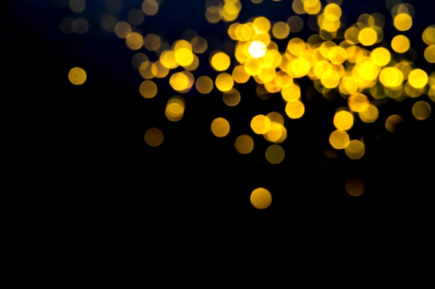 Sfondo bokeh astratto oro Natale e felice anno nuovo su bokeh sfocato