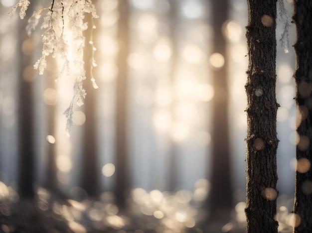 Sfondo chiaro astratto minimo della foresta incantata