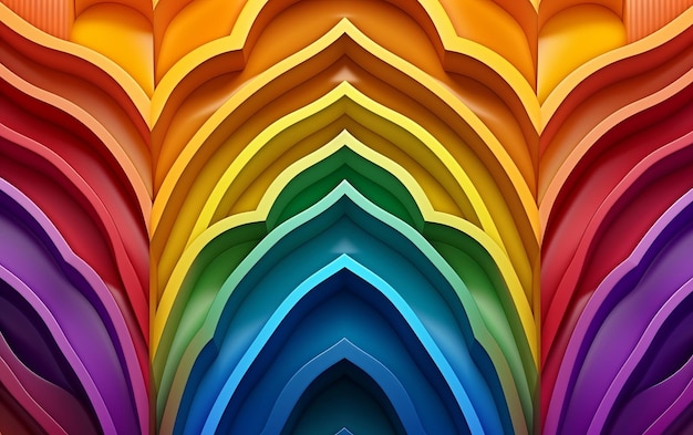 Sfondo colorato arcobaleno con un motivo arcobaleno