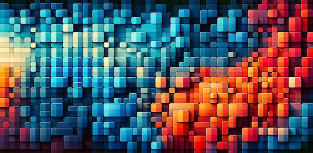 sfondo colorato astratto con cubi