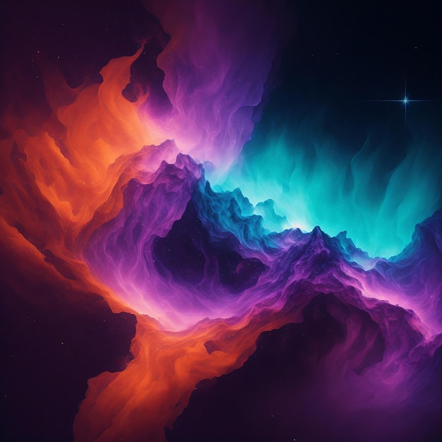 Sfondo colorato astratto dello spazio della nebulosa