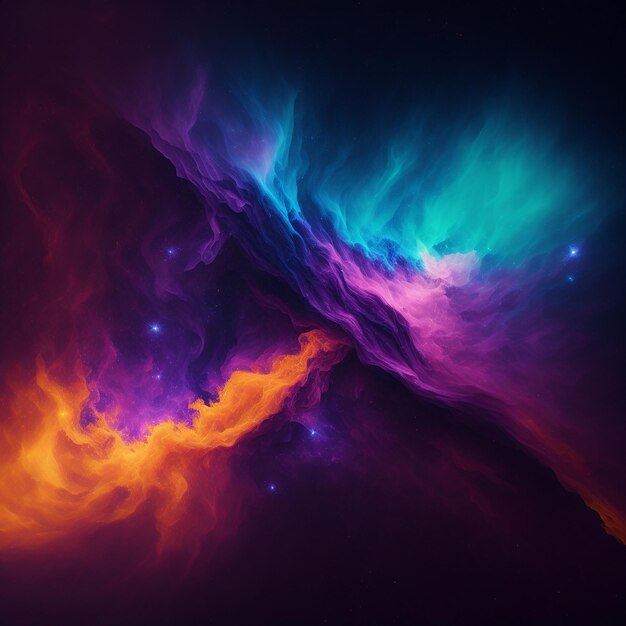 Sfondo colorato astratto dello spazio della nebulosa