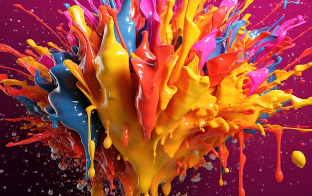 sfondo colorato astratto splash 3d