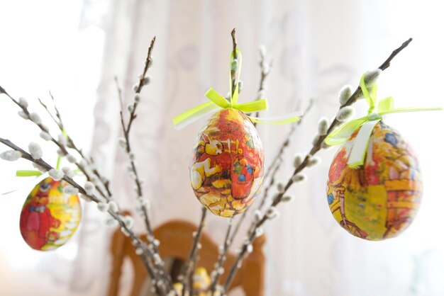 Sfondo colorato di uova di Pasqua Buona Pasqua