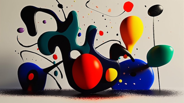 Sfondo colorato in stile Joan Mirò