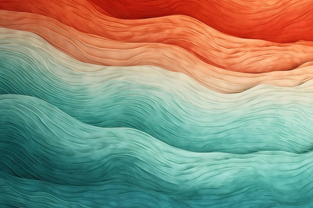 Sfondo colorato onda astratta con arancione e verde mare chiaro