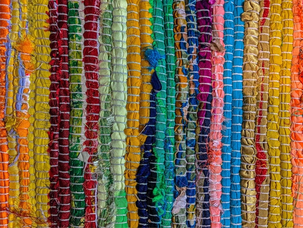 Sfondo colorato tappeto tessile Trama del tappeto