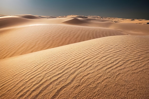 Sfondo con dune di sabbia realistiche Concetto di ambiente arido clima caldo secco