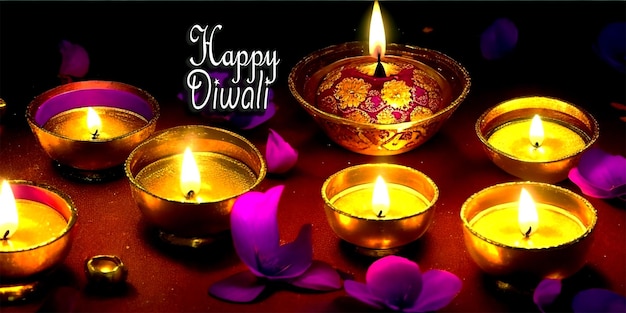 Sfondo con luci per celebrare Diwali h