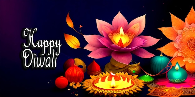 Sfondo con luci per celebrare Diwali