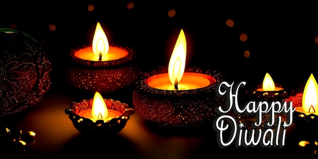 Sfondo con luci per celebrare Diwali