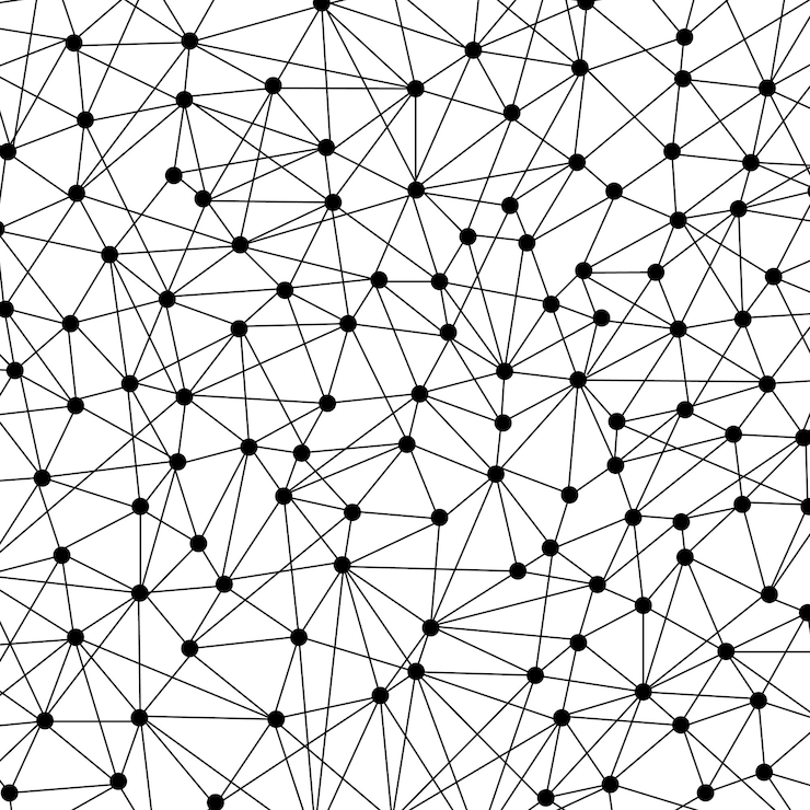 Foto sfondo con motivo a linee e punti concetto di comunicazione