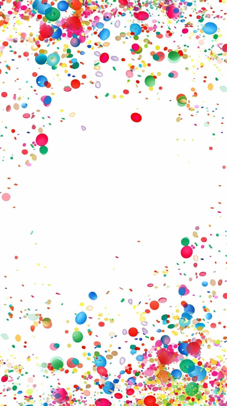 sfondo confetti cornice di sfondo per carte confetti illustrazione in acquerello con spazio di copia design di biglietti di auguri di cancelleria