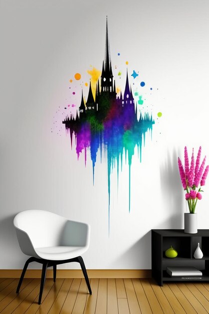 Sfondo creativo sfondo stile semplice illustrazione colorata arte astratta banner forma