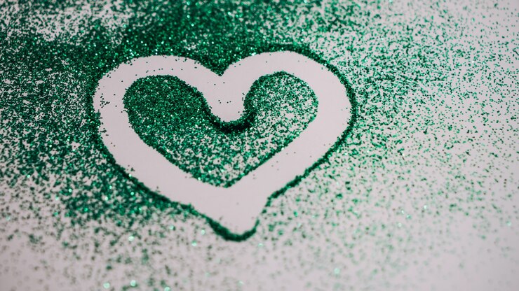 Foto sfondo cuore verde