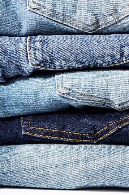 Sfondo da diversi tipi di materiale denim