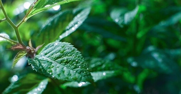 Sfondo da foglie verdi Foglie di rosa