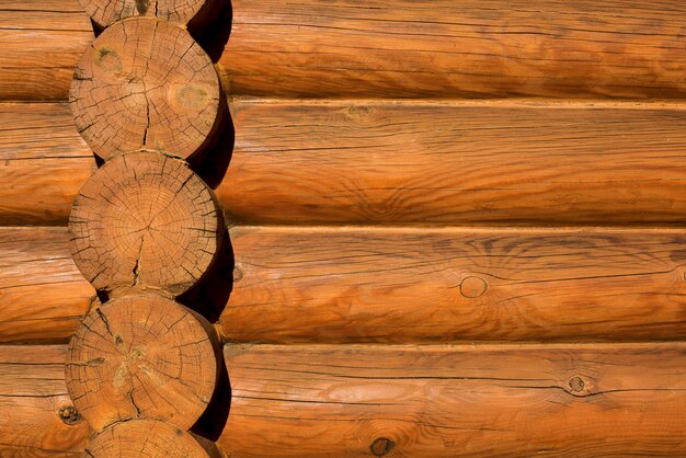 Sfondo da tronchi di legno orizzontali