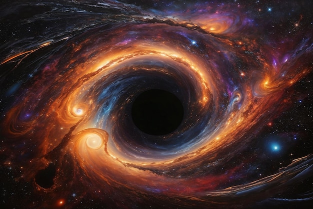 Sfondo del buco nero Sfondo del buco nero Sfondo della galassia Sfondo dello spazio Sfondo della galassia Sfondo dello spazio Sfondo dell'universo Ai Generativo