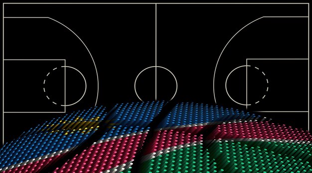 Sfondo del campo da basket della Namibia Pallacanestro Bal