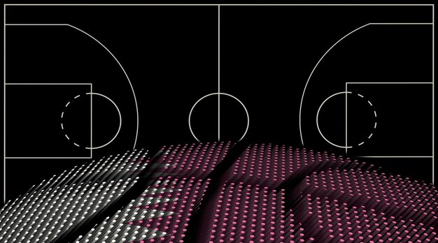 Sfondo del campo da pallacanestro del Qatar Pallacanestro Bal