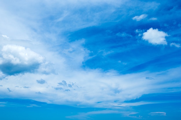 Sfondo del cielo azzurro con nuvole minuscole