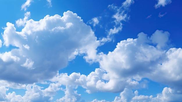 sfondo del cielo azzurro con piccole nuvole natura nuvola sfondo del cielo azzurro AI generativa