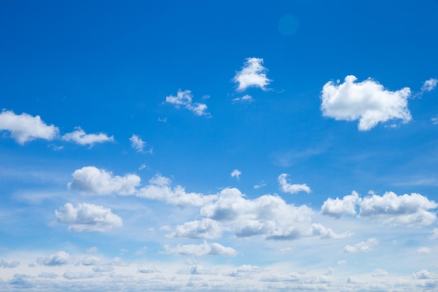 Sfondo del cielo con nuvole minuscole