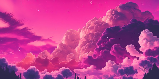 sfondo del cielo rosa