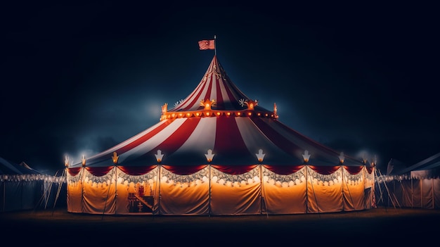 Sfondo del circo Illustrazione AI GenerativexA