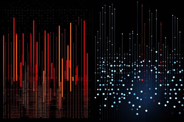 Sfondo del codice digitale astratto digitale astratto futuristico cyberspazio sfondo sfumato scuro