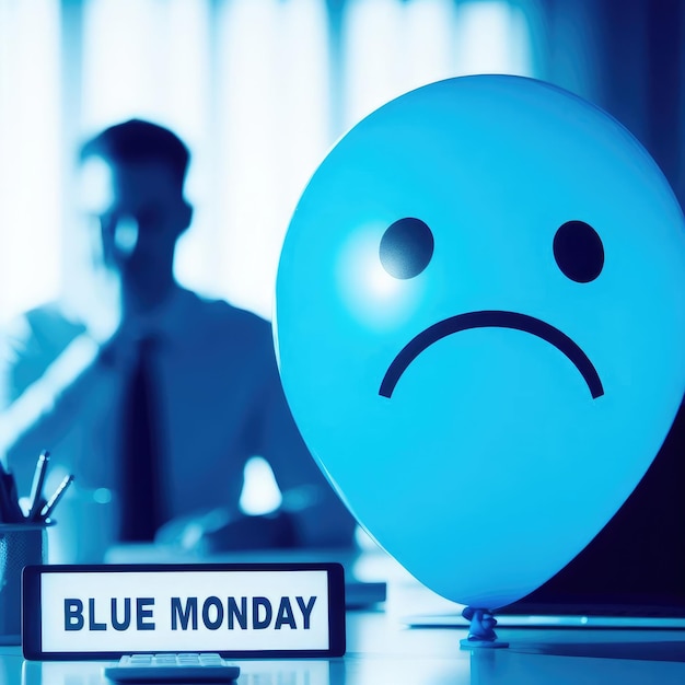 sfondo del concetto di triste lunedì blu