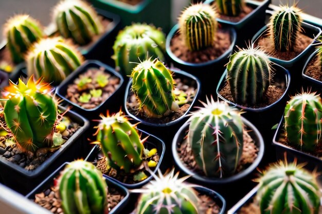 sfondo del deserto del giardino dei cactus in primavera