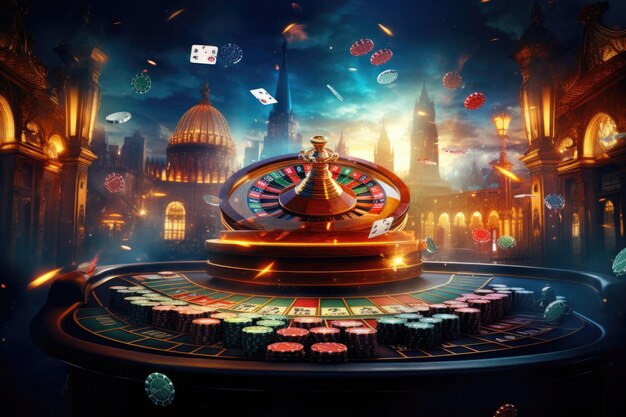 sfondo del gioco da tavolo della roulette del casinò