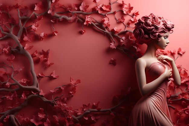 sfondo del giorno di San Valentino sfondo dei social media per vday pieno di carte d'amore