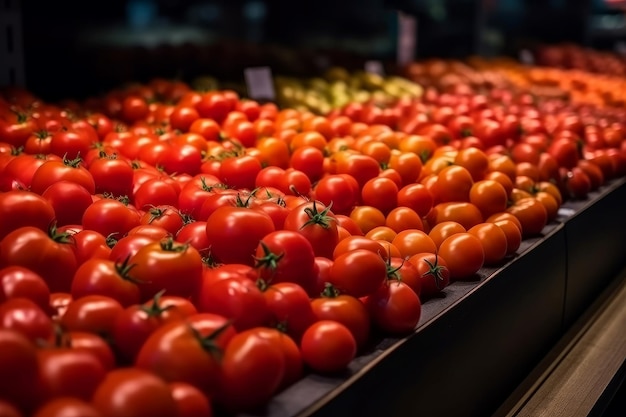 Sfondo del mercato del pomodoro Genera Ai