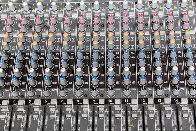 Sfondo del mixer audio.