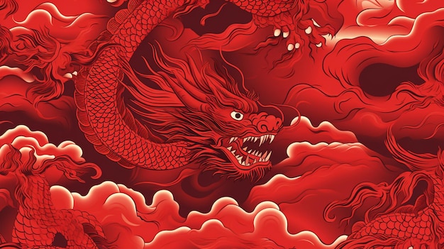 sfondo del nuovo anno del drago cinese