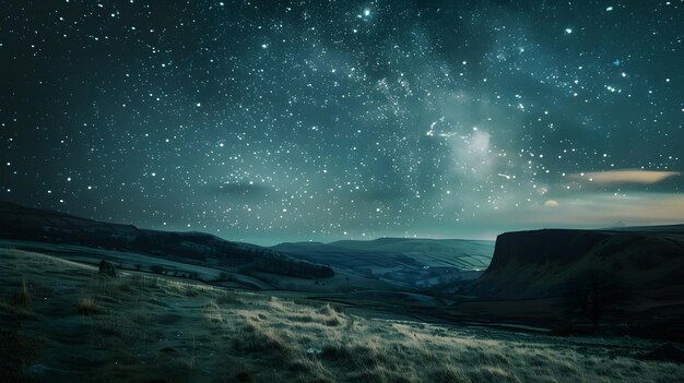 sfondo del paesaggio del cielo stellato notturno