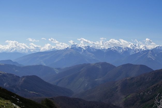 sfondo del paesaggio montuoso