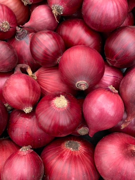 sfondo del primo piano di cipolla rossa