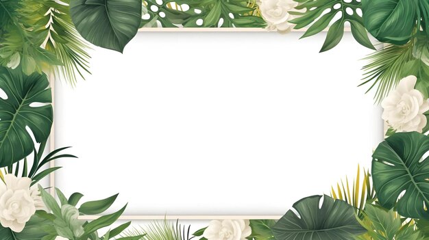 sfondo del telaio di progettazione del fogliame tropicale per lo stile della natura