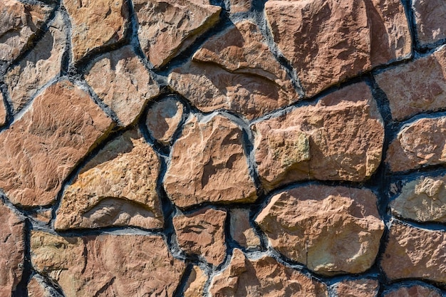 Sfondo del vecchio muro di pietra di granito