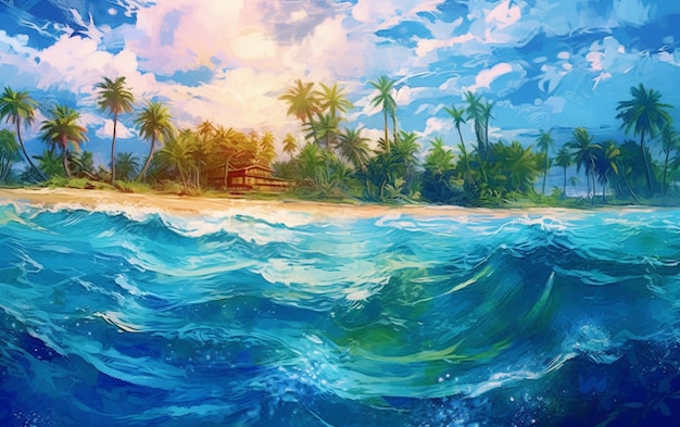 sfondo dell'acqua tropicale della spiaggia