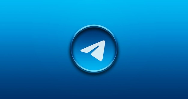 sfondo dell'icona del logo del vetro del telegramma