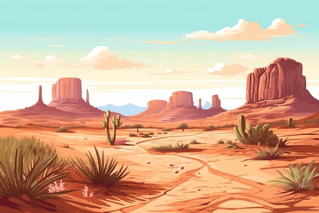 sfondo dell'illustrazione del deserto