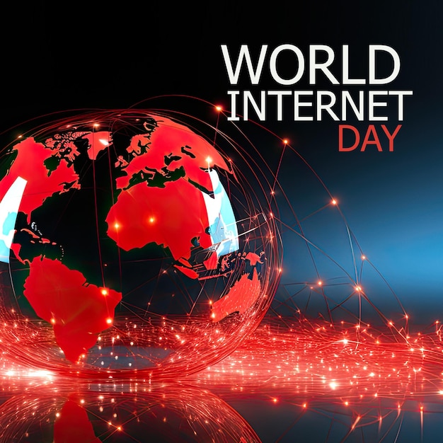 Sfondo dell'illustrazione della Giornata mondiale di Internet