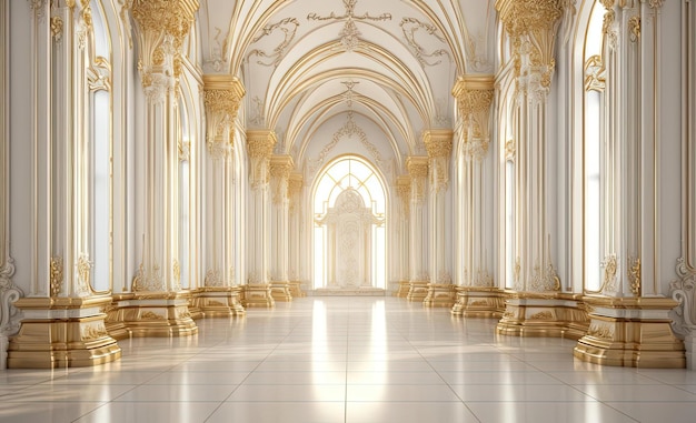 sfondo dell'interno di lusso del corridoio